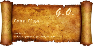 Gasz Olga névjegykártya