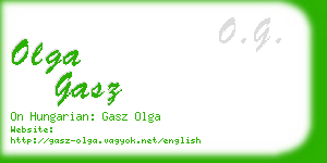 olga gasz business card